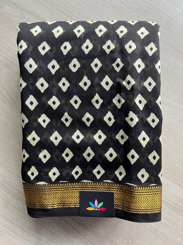 Zari Border Chanderi Cotton Silk Saree - 33723