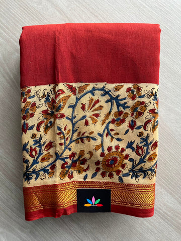 Zari Border Chanderi Cotton Silk Saree - 33724