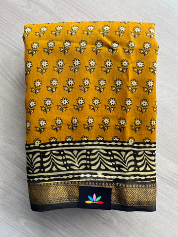 Zari Border Chanderi Cotton Silk Saree - 35204