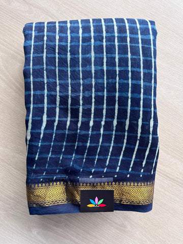 Zari Border Chanderi Cotton Silk Saree - 35205