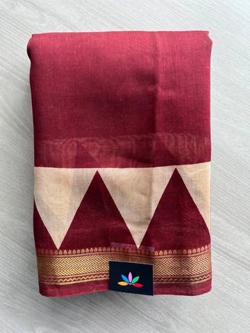 Zari Border Chanderi Cotton Silk Saree - 35208