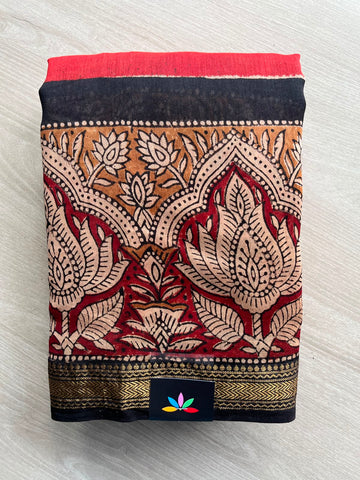 Zari Border Chanderi Cotton Silk Saree - 35210