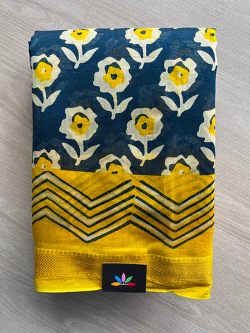 Zari Border Chanderi Cotton Silk Saree - 35213