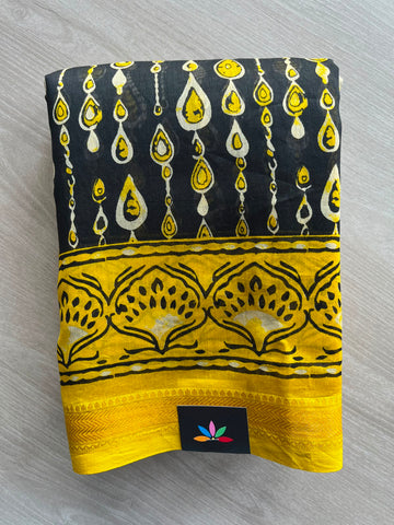 Zari Border Chanderi Cotton Silk Saree - 35219