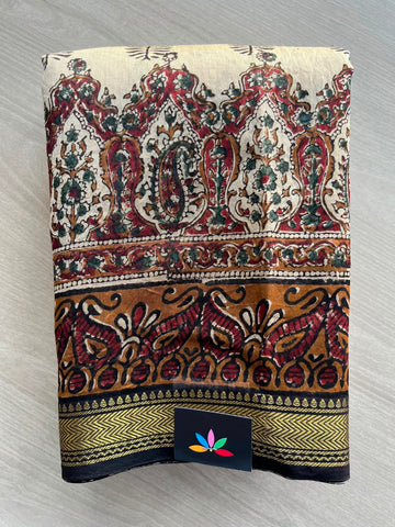 Zari Border Chanderi Cotton Silk Saree - 35221