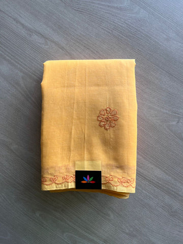 Simple Chikankari Cotton Saree-10434