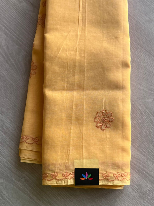 Simple Chikankari Cotton Saree-10434