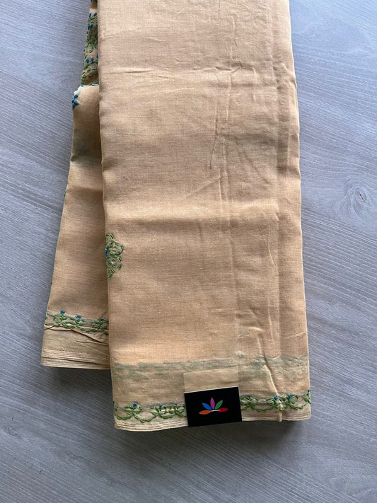 Simple Chikankari Cotton Saree-10439