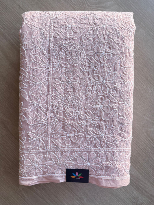 All Over Jaal Chikankari  Voile Cotton Saree - 28298