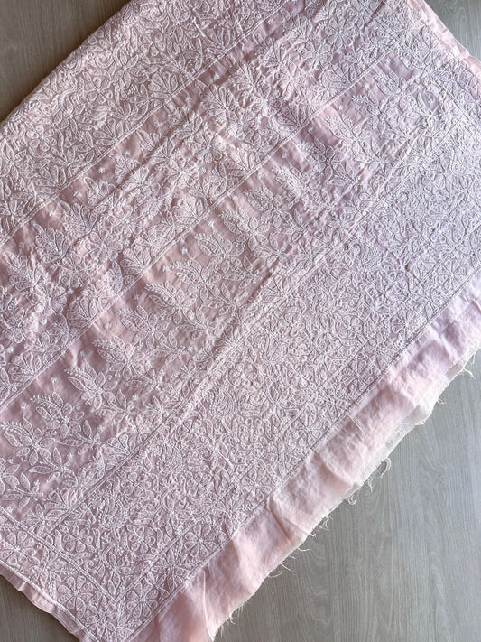 All Over Jaal Chikankari  Voile Cotton Saree - 28298