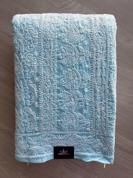 All Over Jaal Chikankari  Voile Cotton Saree - 28301
