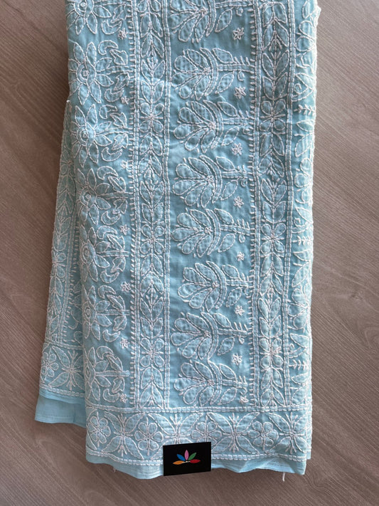 All Over Jaal Chikankari  Voile Cotton Saree - 28301