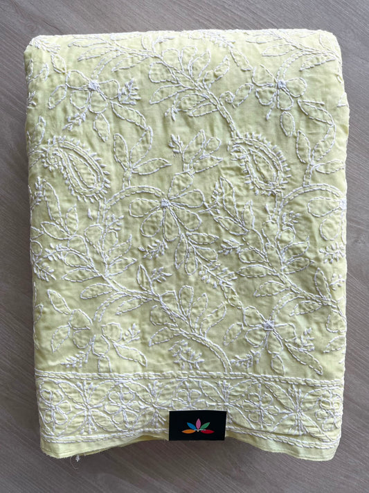 All Over Jaal Chikankari  Voile Cotton Saree - 34341