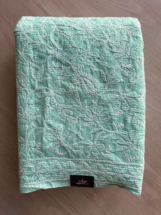 All Over Jaal Chikankari  Voile Cotton Saree - 34346