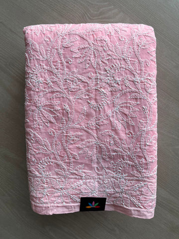 All Over Jaal Chikankari  Voile Cotton Saree - 34348