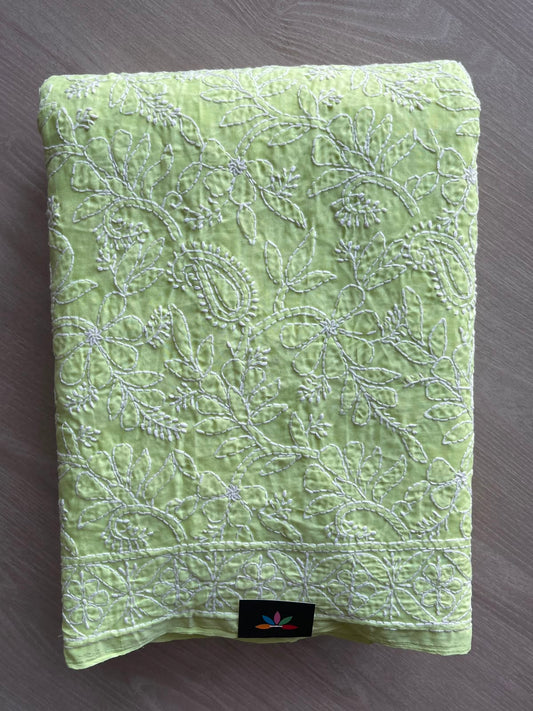 All Over Jaal Chikankari  Voile Cotton Saree - 34350