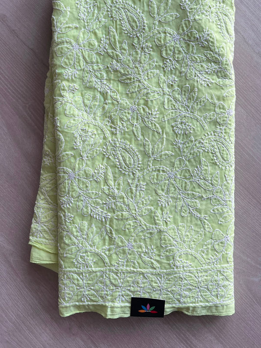 All Over Jaal Chikankari  Voile Cotton Saree - 34350