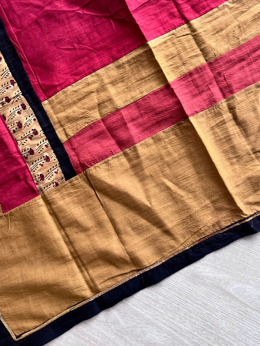 Natural Dyed Handblock Printed Linen Dupatta-5025