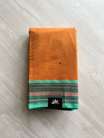 Bomkai inspired Pallu Handloom Kanchi Cotton Saree -12120