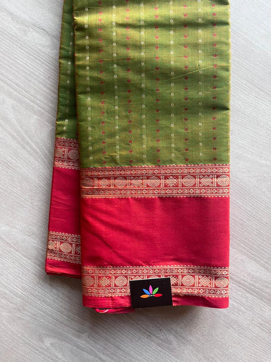 Handwoven Lakshadeepam Kanchi Cotton Saree -10836