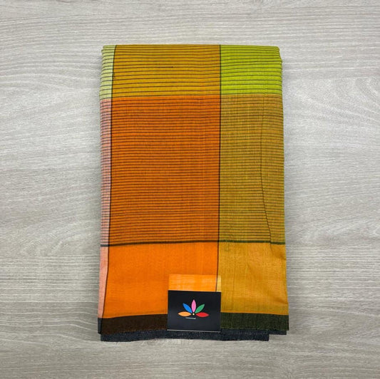 Handloom Cotton Saree(Pista Green) -3008