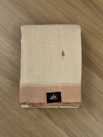 Handspun Ponduru Cotton Jamdani Saree - 14317