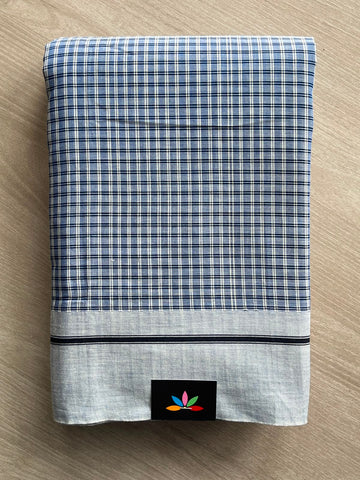 Patteda Anchu Handloom Cotton Saree (Without Blouse) - 34753-34754