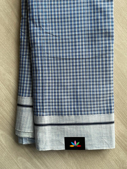 Patteda Anchu Handloom Cotton Saree (Without Blouse) - 34753-34754