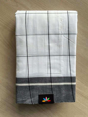Patteda Anchu Handloom Cotton Saree (Without Blouse) - 34760