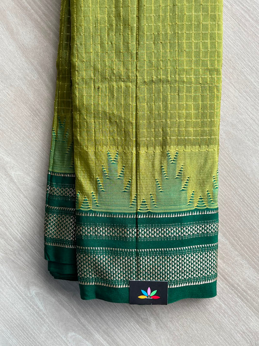 Temple Border Mercerized Cotton Ilkal Saree - 34764