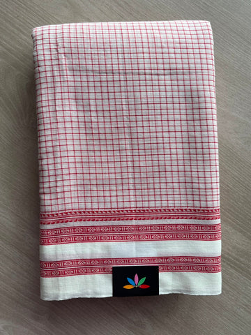 Handloom Mercerized Cotton Saree (Without Blouse) -34785