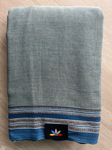 Natural Dyed Gadi Dhadi Handloom Cotton Saree - 35806-35807