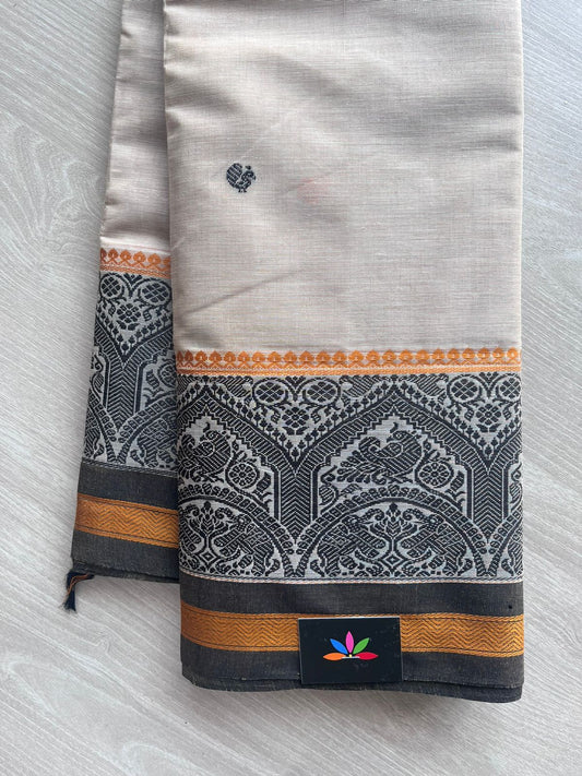 Handwoven Kanchi Cotton Saree -10752