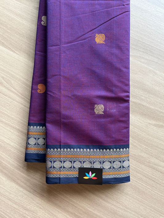 Small Border Handloom Kanchi Cotton Saree -14004