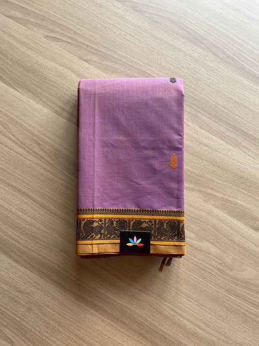 Small Border Handloom Kanchi Cotton Saree -14006