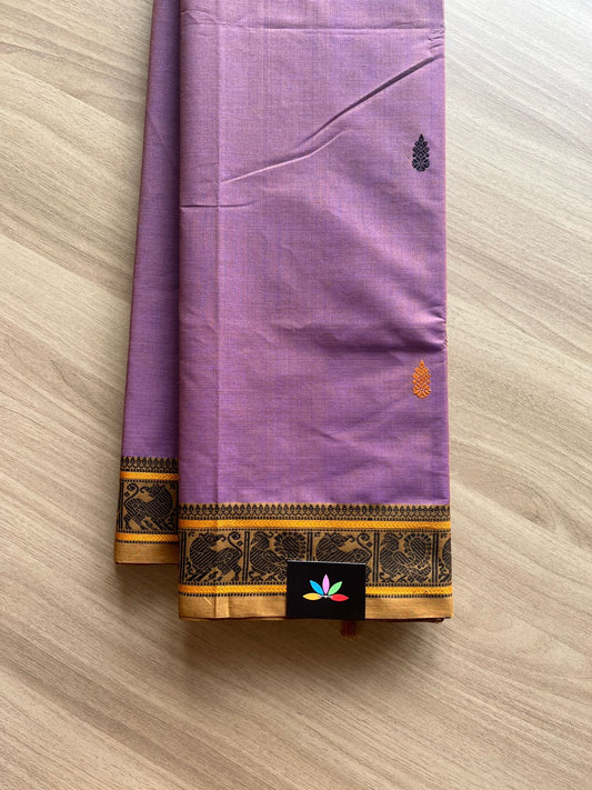 Small Border Handloom Kanchi Cotton Saree -14006