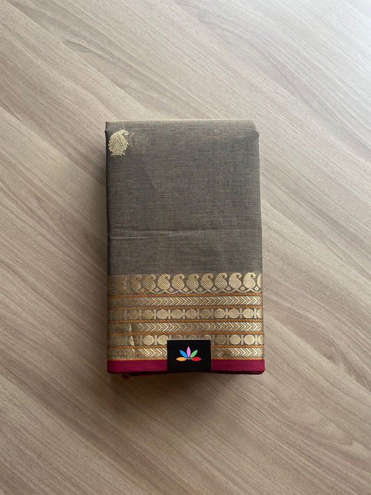 Zari Border Handloom Kanchi Cotton Saree -14008