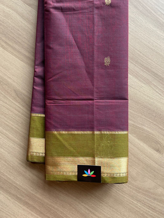 Handwoven Kanchi Cotton Saree -14017