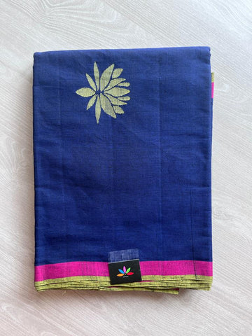 Lotus Weave Jamdani Handloom Cotton Saree-9481