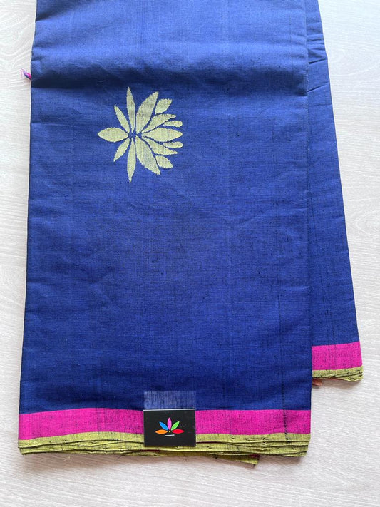 Lotus Weave Jamdani Handloom Cotton Saree-9481