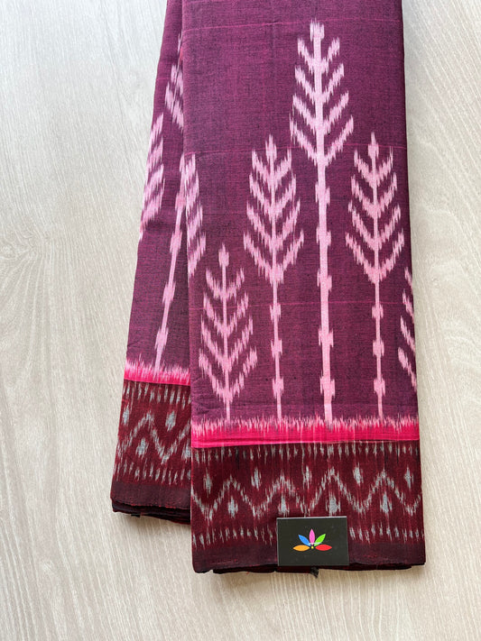 Handwoven Pochampally Ikkat Cotton Saree-7124