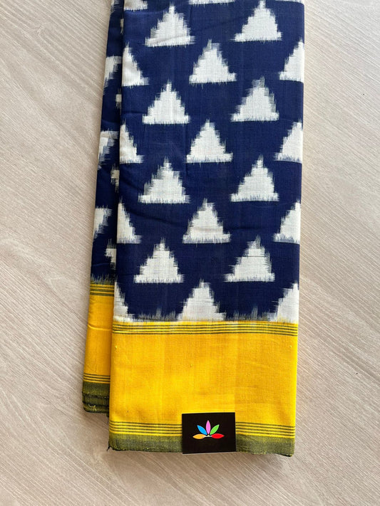 Handwoven Pochampally Ikkat Cotton Saree -12439