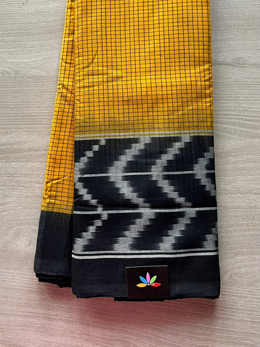 Handwoven Pochampally Ikkat Cotton Saree -13857-13859