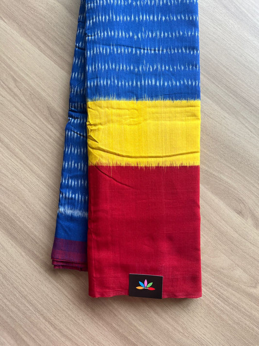 Handwoven Pochampally Ikkat Cotton Saree -13657