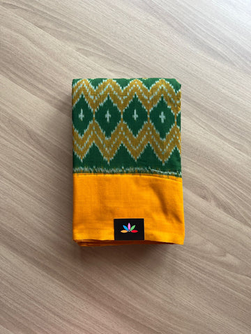 Handwoven Pochampally Ikkat Cotton Saree -13658