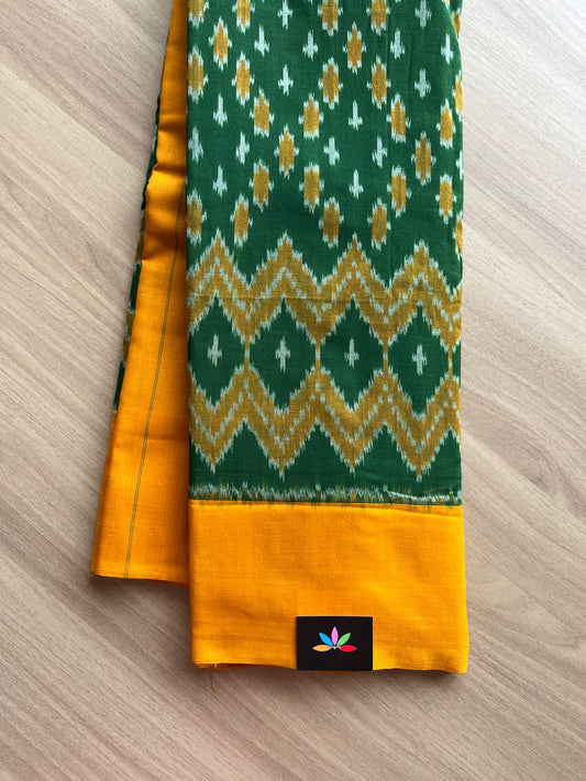 Handwoven Pochampally Ikkat Cotton Saree -13658