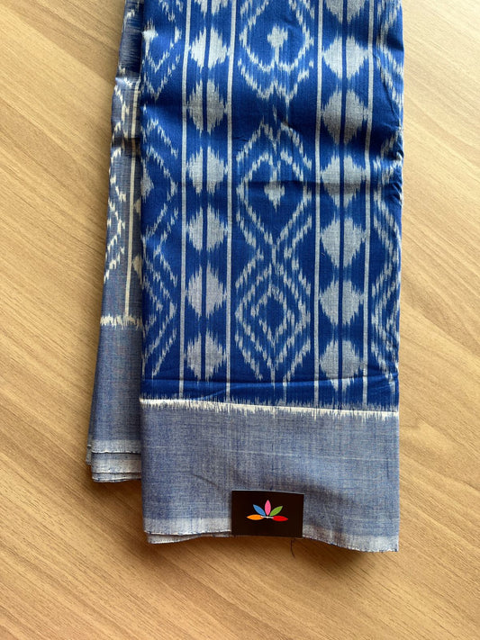 Handwoven Pochampally Ikkat Cotton Saree -13860-13862