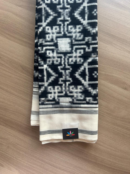 Handwoven Telia Rumal ikkat Cotton Saree -23302