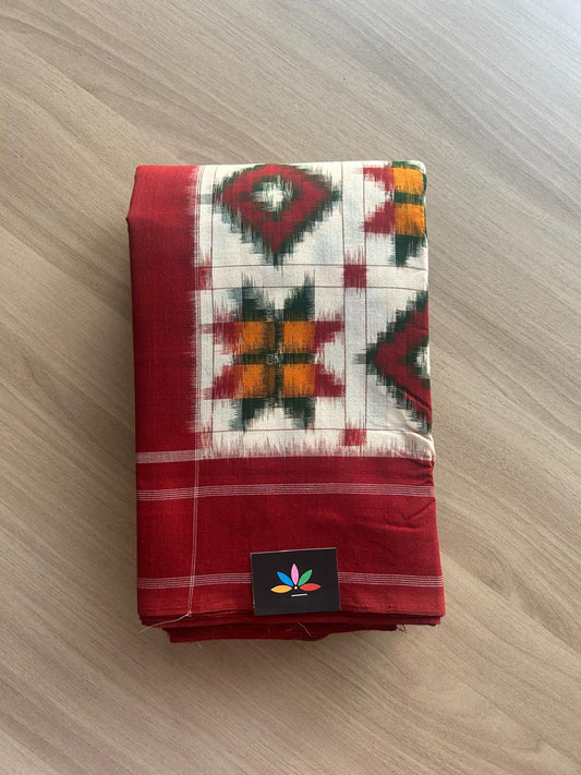 Handwoven Telia Rumal ikkat Cotton Saree -23303