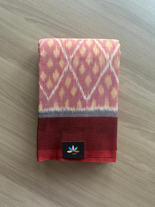 Handwoven Pochampally Ikkat Cotton Saree -23299